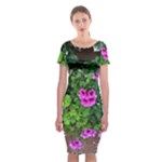 Flowers Classic Short Sleeve Midi Dress