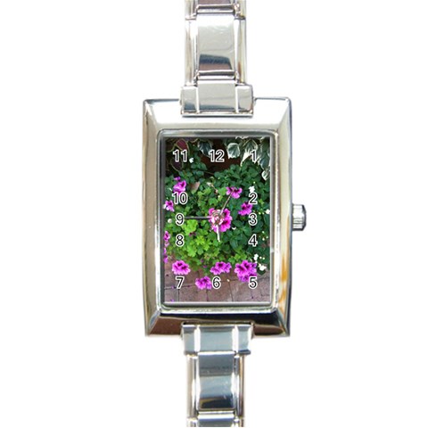 Flowers Rectangular Italian Charm Watch from Product Design Center Front