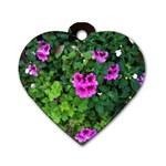 Flowers Dog Tag Heart (Two Sides)