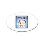 Your Ad Here Sticker Oval (10 pack)