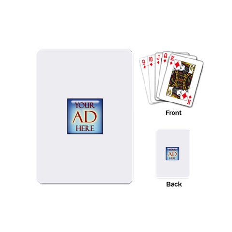 Your Ad Here Playing Cards (Mini) from Product Design Center Back