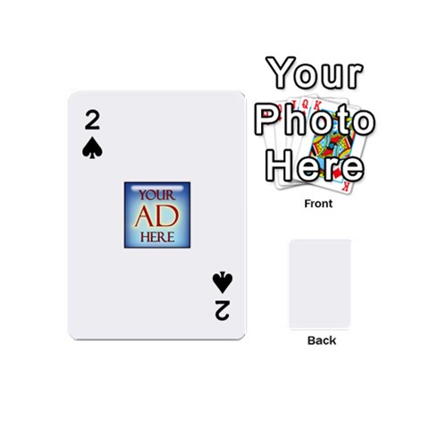 Your Ad Here Playing Cards 54 (Mini) from Product Design Center Front - Spade2